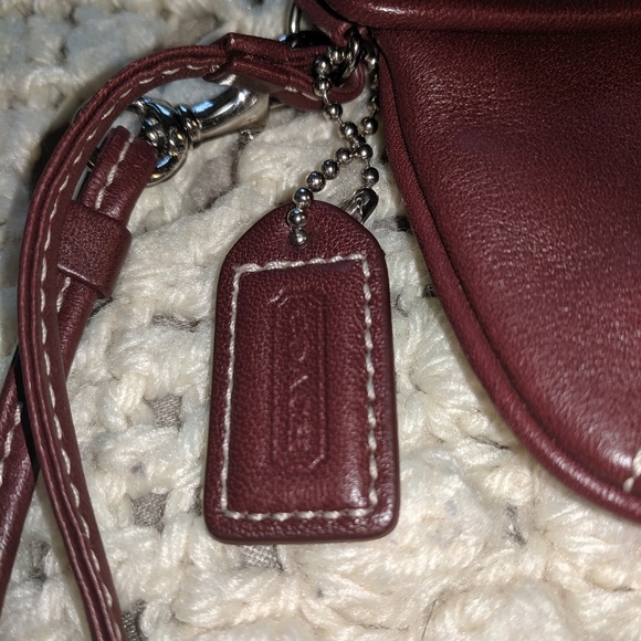 Coach Wristlet red maroon phone holder wallet - Picture 2 of 8